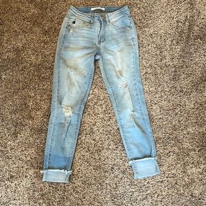 Woman’s Distressed Denim Jeans